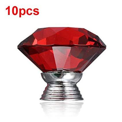 Wine Red Diamond Logo - Dealglad Wine Red Diamond Crystal Glass 40mm Kitchen Bedroom Toliet ...