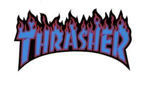 Blue Red Flame Logo - Thrasher - Flames (Blue) - £1.85 : boardriderstickers - genuine ...