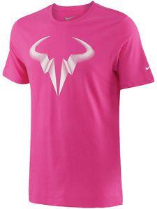 Hot Pink Nike Logo - New Nike Rafael Nadal Rafa Bull Logo Icon Tee Shirt 698234-612 Hot ...