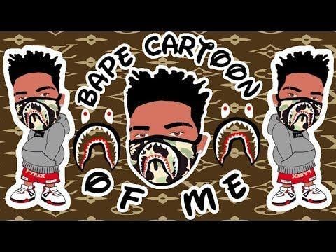 BAPE Cartoon Logo - Bape Cartoon Of Me Adobe Illustrator Cartoon - YouTube