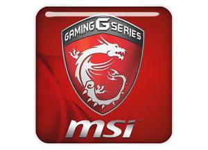 MSI Logo - MSI Gaming G Series Red 1x1 Chrome Domed Case Badge / Sticker Logo