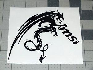 MSI Logo - Pair 6.50 Dragon Holding MSI Logo Vinyl Decal Sticker Computer
