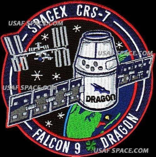 NASA Dragon Logo - CRS-7 -SPACEX ORIGINAL FALCON 9 DRAGON - ISS NASA CARGO RESUPPLY ...