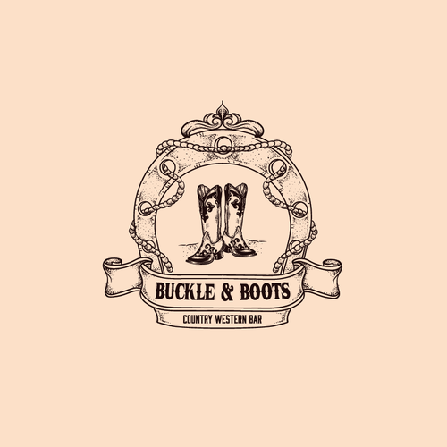 Country Western Logo - Buckle & Boots - Logo for a new Country Western Bar | Logo design ...