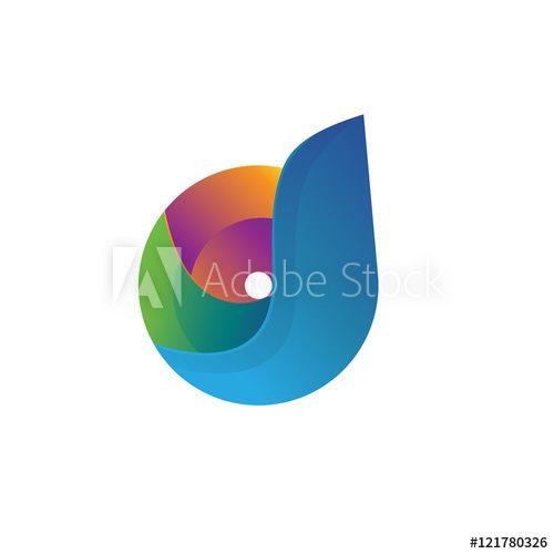 Red Blue Yellow Ribbon Logo - letter D logo red green and yellow ribbon this stock vector