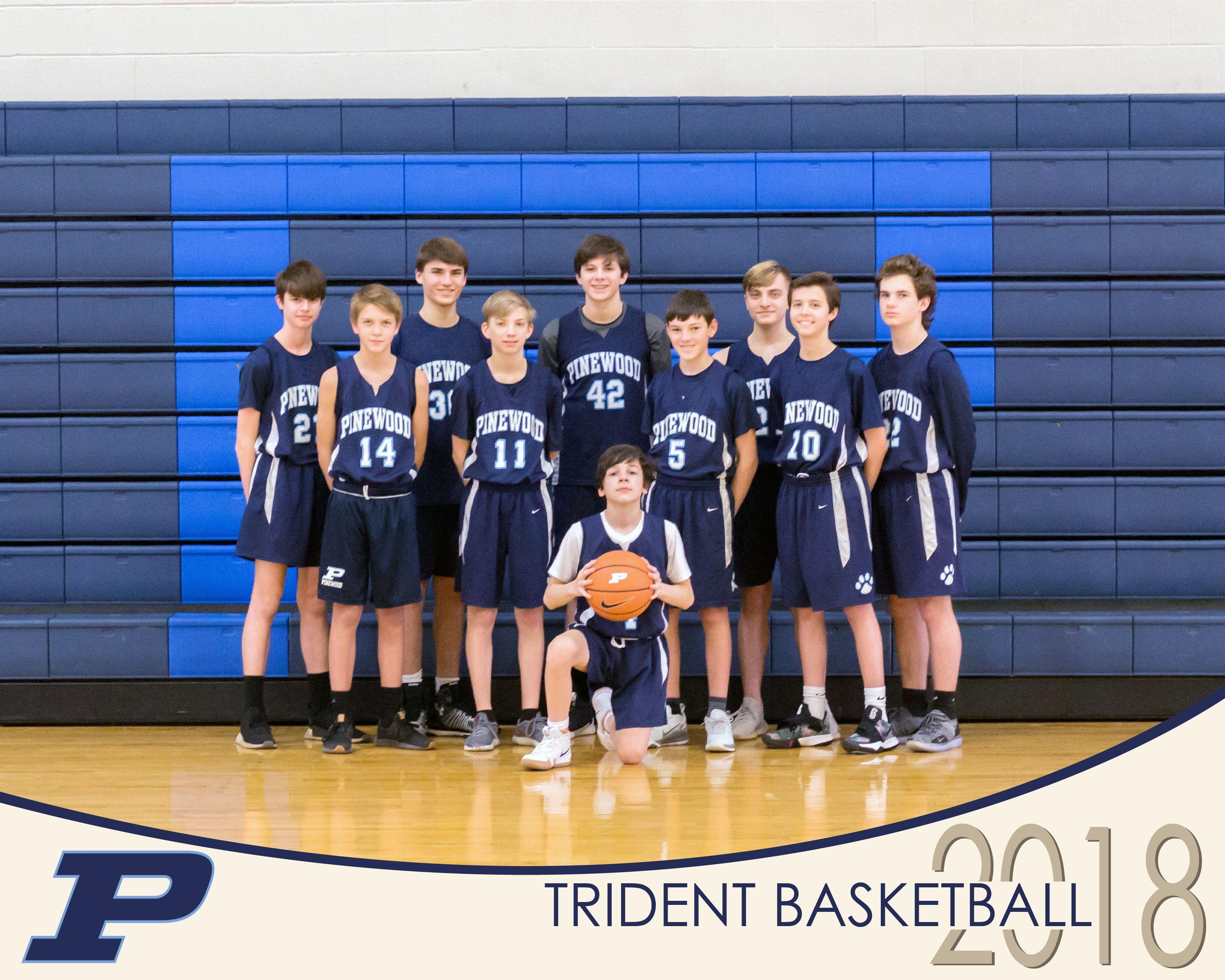 Tridents Basketball Logo - Basketball - Middle School - Pinewood Preparatory School