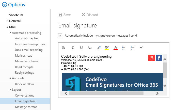 Outlook App Logo - Set Outlook Web App signature with image using PowerShell