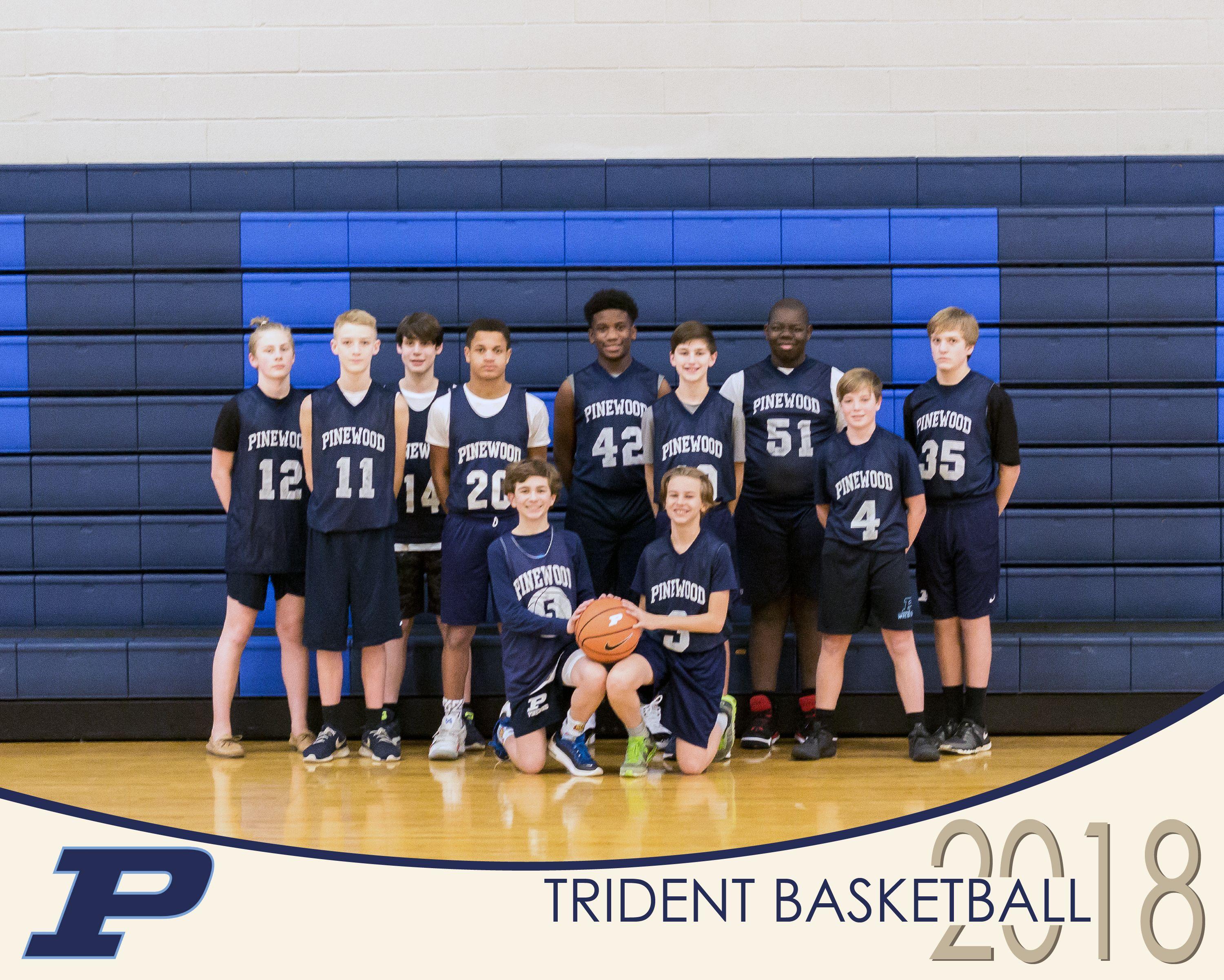 Tridents Basketball Logo - Basketball - Middle School - Pinewood Preparatory School