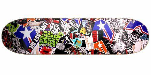 Famous Star Skateboard Logo - Famous Stars and Straps Stickerbomb Skateboard Deck (8-Inch): Amazon ...