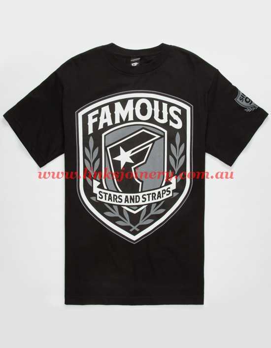 Famous Star Skateboard Logo - Australia.255689100 Mens FAMOUS STARS & STRAPS Beretta T-Shirt Black ...