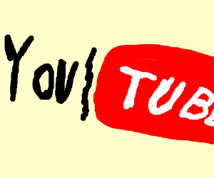 Cracked YouTube Logo - Youtube logo cracked between you and tube drawing by ...