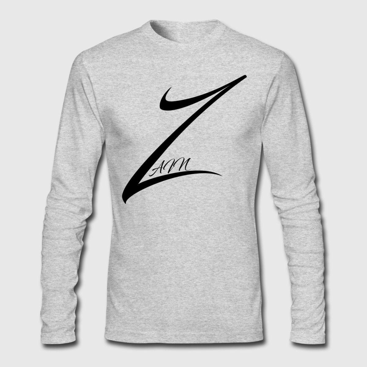 Zain Logo - The Zain Logo Mens Long Sleeve T Shirt By Next Level Heather Gray