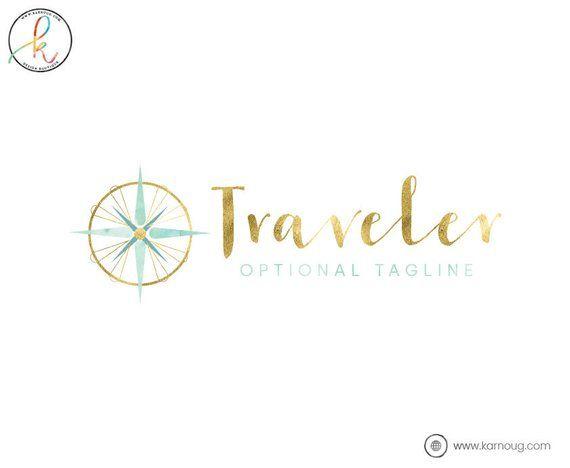 Custom Travel Logo - Compass Logo Travel Logo Photography Logo Boutique Premade | Etsy