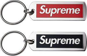 Metal Supreme Logo - 2 Black & RED Supreme 2013 Metal Tag Keychain Box Logo LIMITED ...