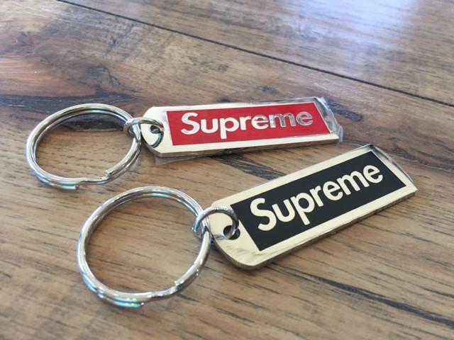 Metal Supreme Logo - Supreme Logo Metal Tag Keychain (Red/Black) – Superbored Clothing Ltd.