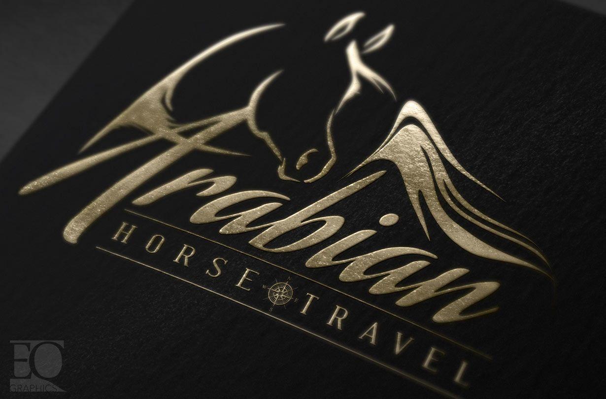 Custom Travel Logo - Arabian Horse Travel Logo Custom Arab Logos by EQ Graphics ...