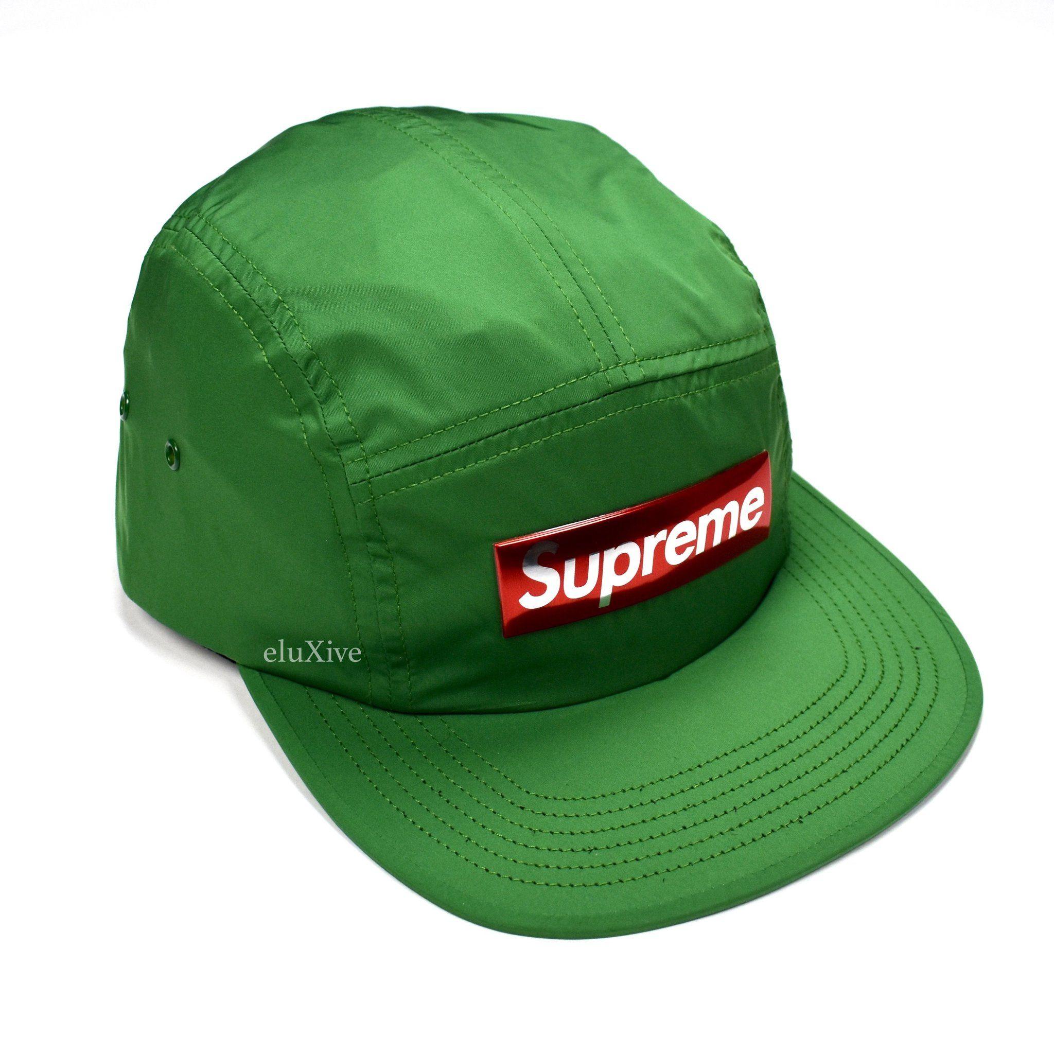 Metal Supreme Logo - Supreme - Green Liquid Metal Red Box Logo Camp Cap / Baseball Hat ...