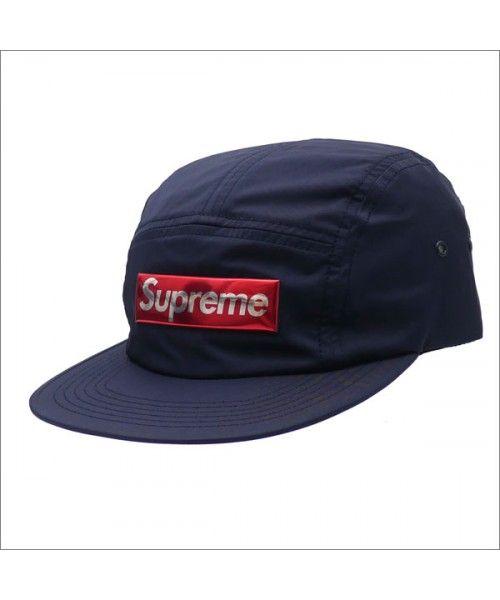 Metal Supreme Logo - SUPREME : Liquid Metal Logo Camp Cap NAVY | Millioncart