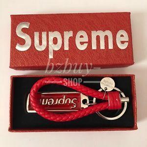 Metal Supreme Logo - BRAND NEW SUPREME RED Box Logo Metal Pendant Keychain Key Ring New ...