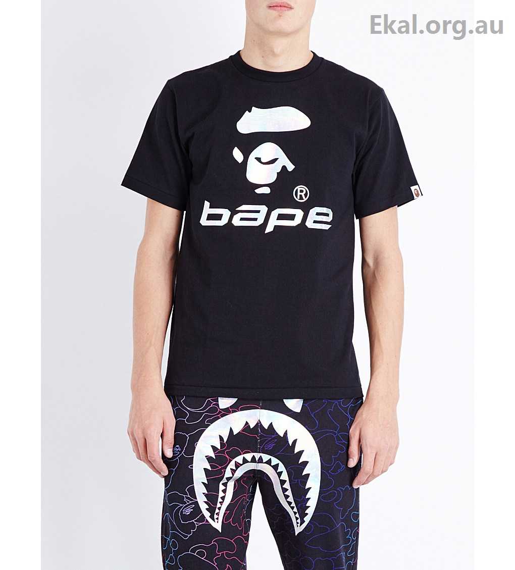 Monkey Bathing Ape Logo - A BATHING APE | Mens Black Tops & t-shirts - Monkey camo-print ...