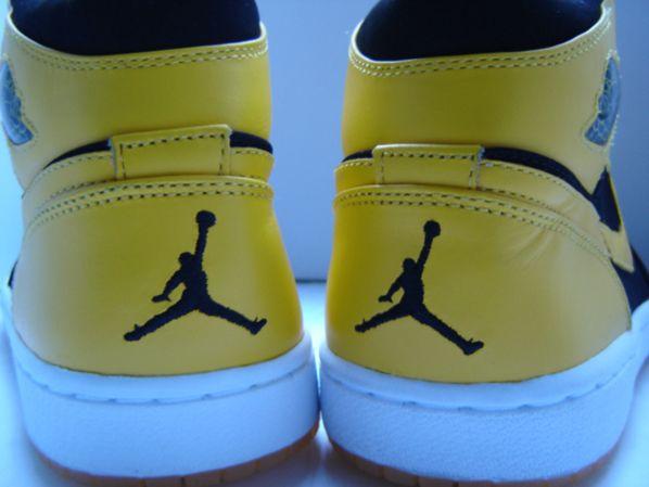 Yellow Jordan Logo - Air Jordan 1 Retro BMP Yellow/Black | SneakerFiles