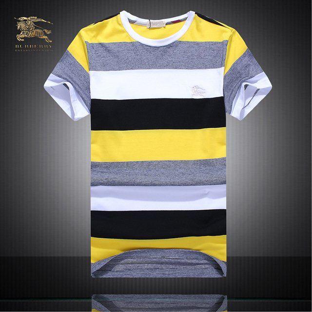 Yellow Stripe Logo - Burberry Men Big Stripe Logo T-Shirt Yellow online store : Burberry ...