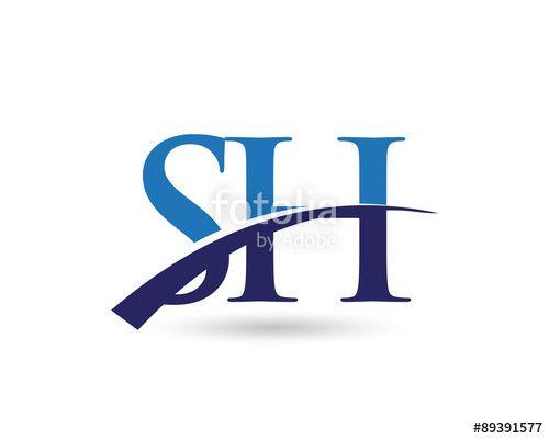 SH Logo - SH Logo Letter Swoosh Stock Image And Royalty Free Vector Files