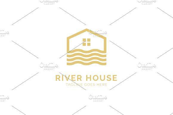 River House Logo - River House Estate Logo Logo Templates Creative Market