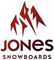 Red Jagged Logo - Jones Snowboarding logo. It uses a jagged mountain silhouette to
