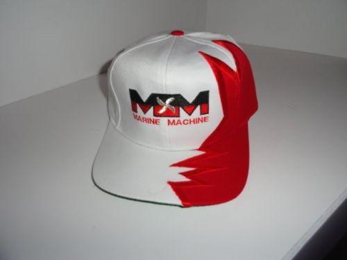Red Jagged Logo - Marine Machine Red jagged edge embroidered baseball cap