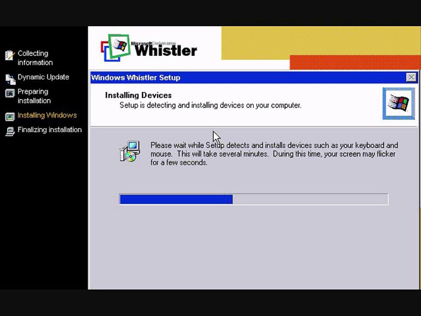 Windows Whistler Logo - Windows Whistler Build 2257 Installation - video dailymotion
