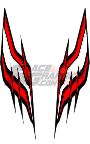 Red Jagged Logo - Jagged Red Vinyl Race Car Wrap