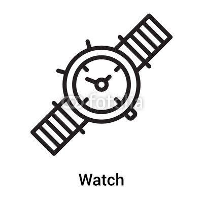 AP Watch Logo - Watch icon vector sign and symbol isolated on white background