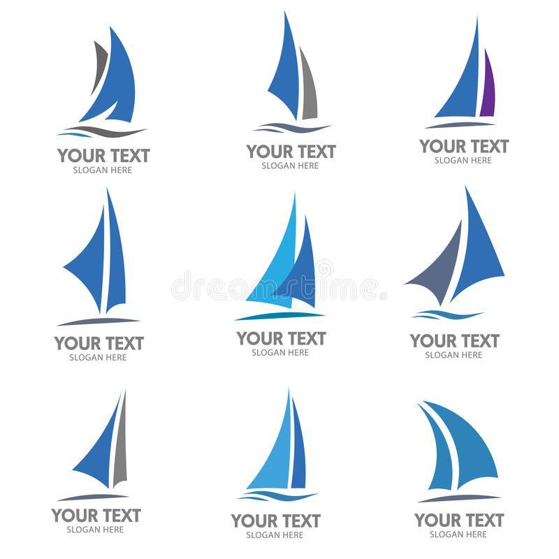 Sailboat Graphic Logo - Photo about Modern and elegant minimalist sailing boat creative logo