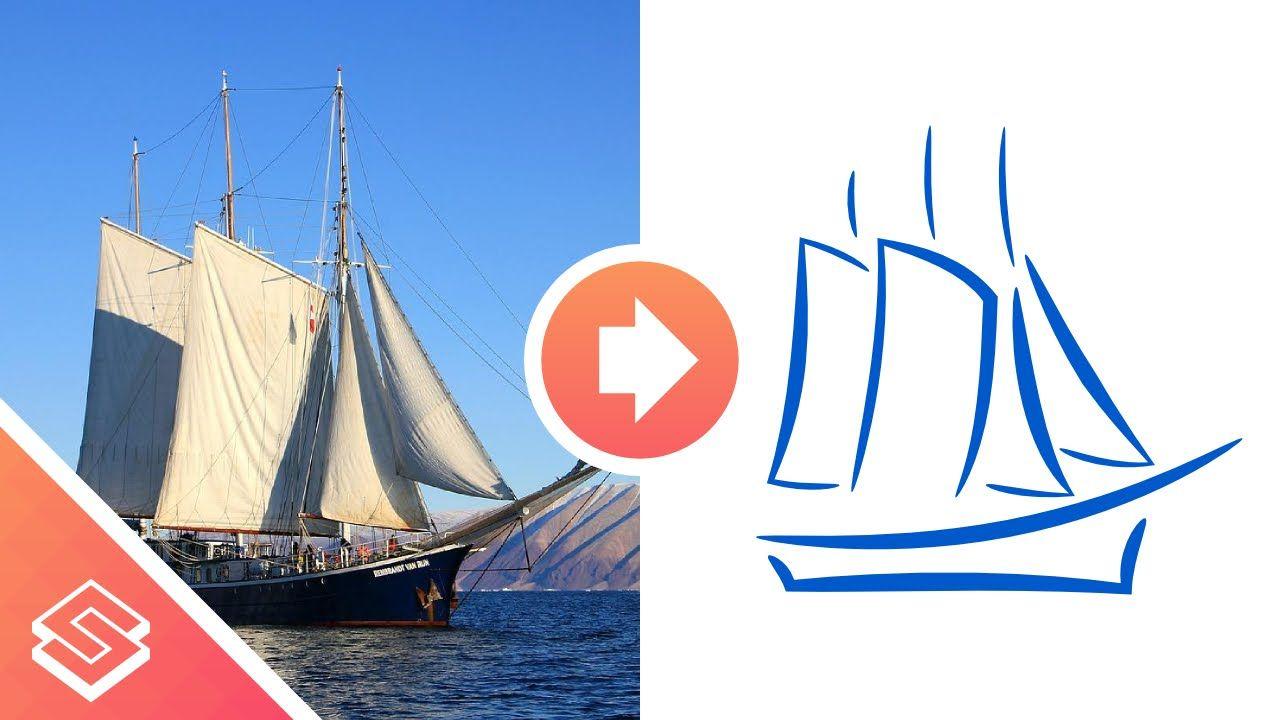 Sailboat Graphic Logo - Inkscape for Beginners: Create a Line Art Logo Using Any Image