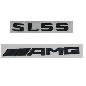 SL55 AMG Logo - Gloss Black Trunk Letters 3D Emblems Emblem Badge for Mercedes Benz ...