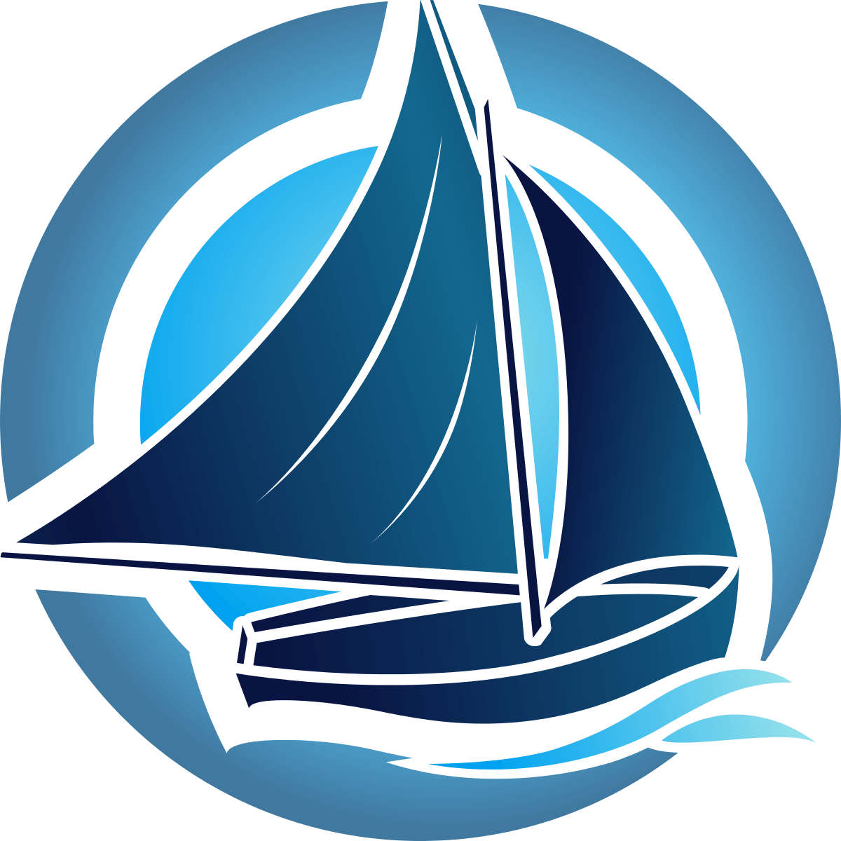 Sailboat Graphic Logo - Wikivoyage/Logo/2013/R1/c/Travel boat blue logo.svg - Meta