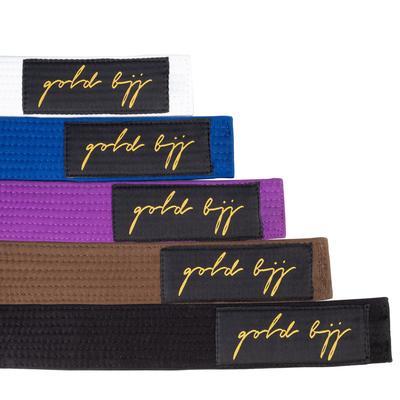 Black Blue Purple and Gold Logo - Jiu Jitsu Belts: A0-A5 - White, Blue, Purple, Brown, Black | Gold BJJ