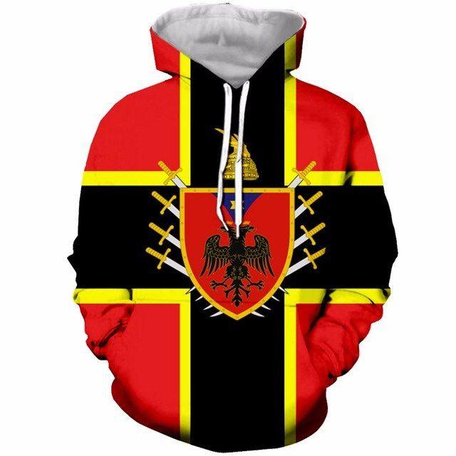 Eagle and Red Drop Logo - YX GIRL Lion Eagle Hoodie Sweatshirts Men Women Long Sleeve Red