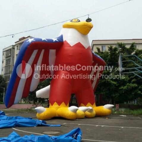 Eagle and Red Drop Logo - Custom 25 ft American Bald Eagle Inflatable Customized with your