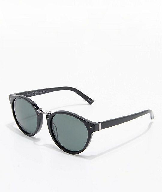 Von Zipper Logo - VonZipper F.C.G. Stax Vintage Black Gloss & Green Sunglasses | Zumiez