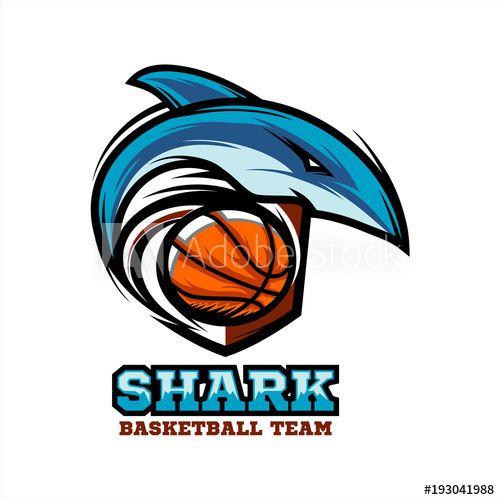 Sharks Basketball Logo - Shark Basketball Logo Vector 02 this stock vector and explore