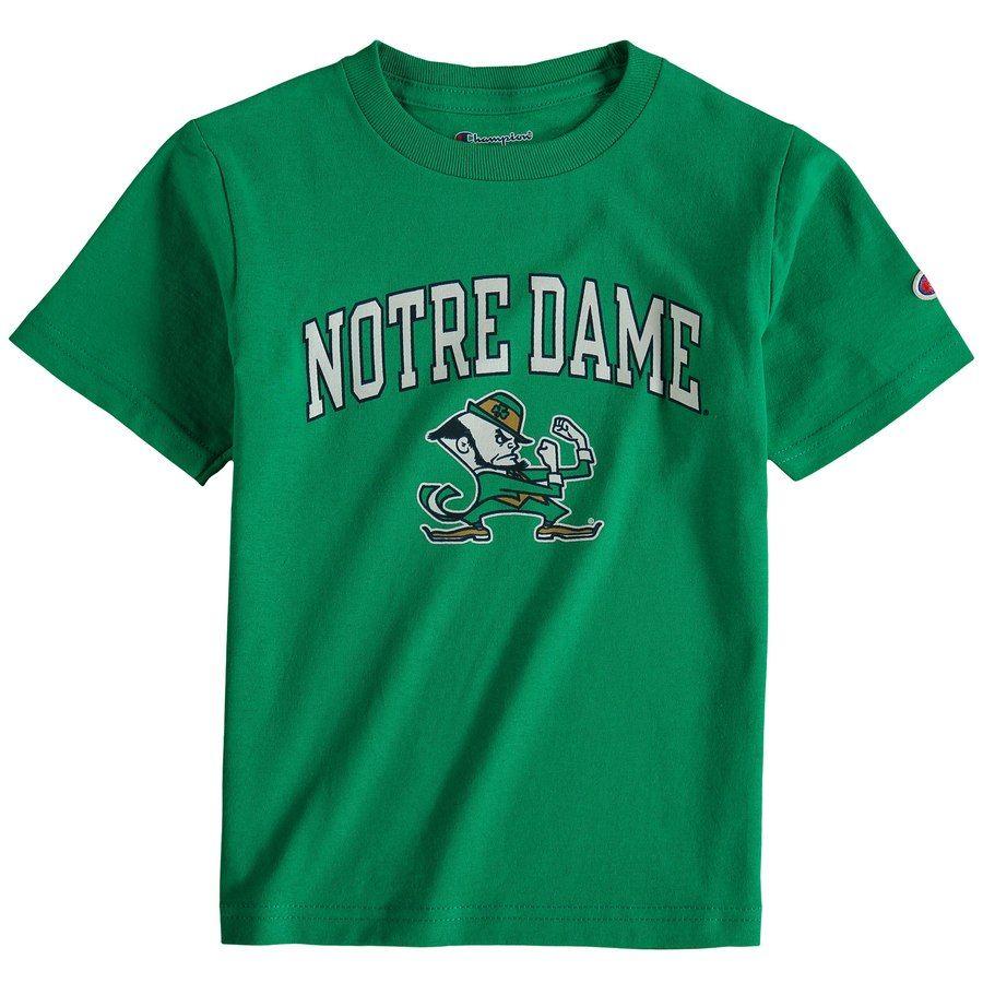 Green Arch Logo - Champion Notre Dame Fighting Irish Youth Kelly Green Arch Logo T ...