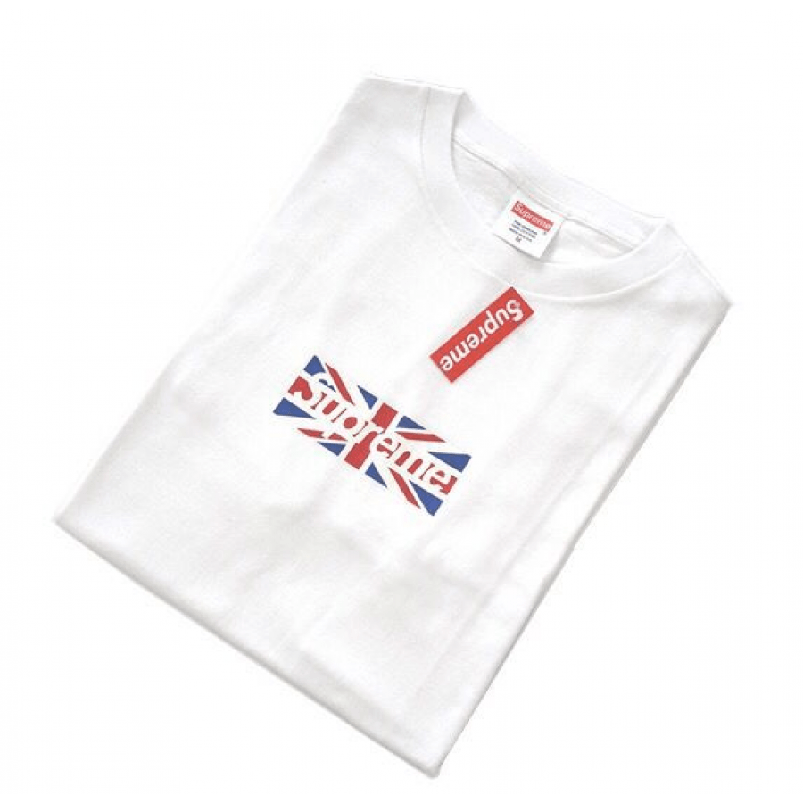 British Supreme Box Logo - Supreme UK Box Logo T Shirt (White)