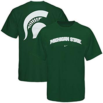 Green Arch Logo - Nike Michigan State Spartans Green Arch Logo T-shirt (X-Large ...