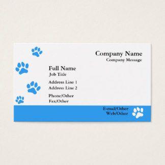 With Blue Paw Company Logo - Blue Paw Business Cards & Templates | Zazzle