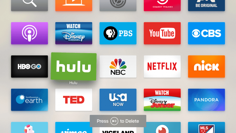 Hulu App Logo - How can I move apps / games on the Apple TV home screen?