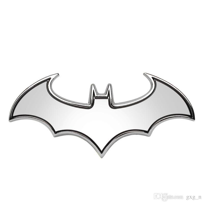 Car Bat Logo - 2019 3D Car Stickers Cool Bat Metal Auto Logo Batman Badge Emblem ...