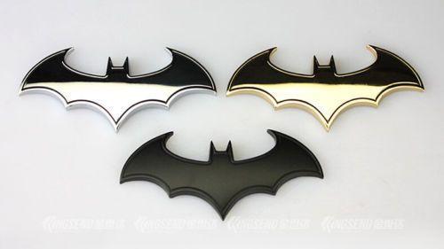 Car Bat Logo - Cool 3D Metal batman sticker on car bat auto logo car styling metal ...