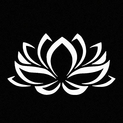 White Lotus Flower Logo - Amazon.com: Lotus Flower White Vinyl Car Window Decal Sticker White ...